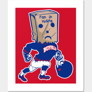 Buffalo Fan In Hiding Posters and Art